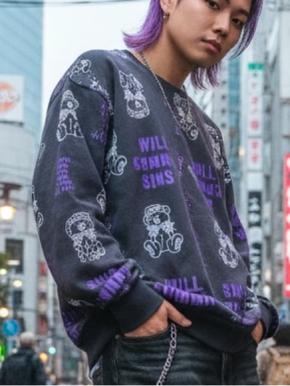 Ai Vi LalaBobo Bear Unisex Bling Sweatshirt Harajuku Y2K Kawaii Tokyo Streetwear